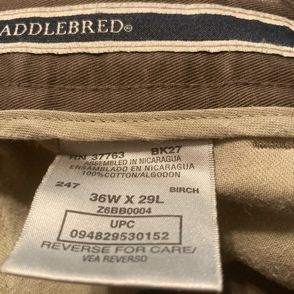 Size 36/29 Men’s Saddlebred brown pants - Picture 2 of 5